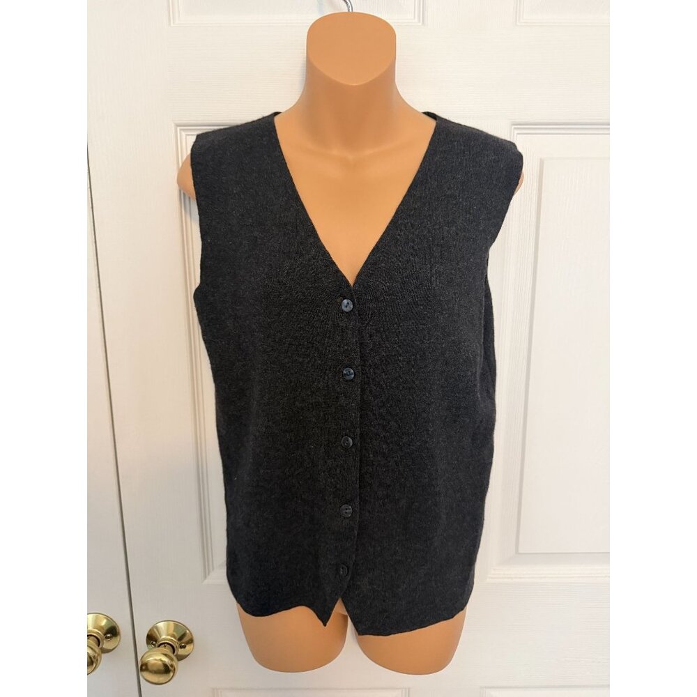 Giorgio Armani Le Collezioni Cashmere Blend Sweater Vest Cardigan M-AS IS